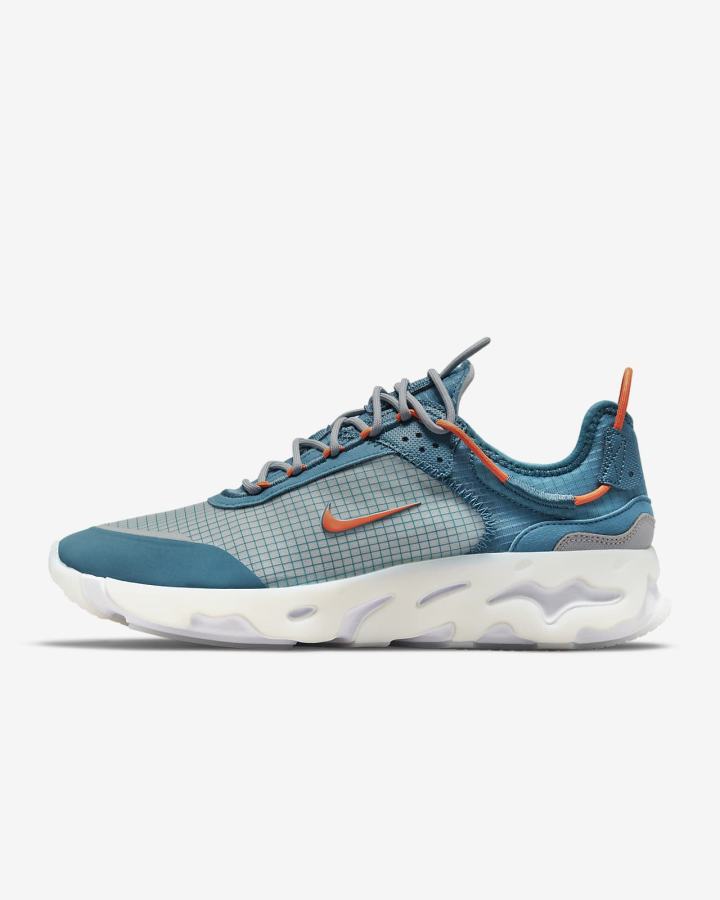 Zapatillas Nike React Live Hombre Azules Gris Naranjas | MSFVX-7450