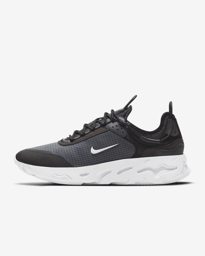 Zapatillas Nike React Live Hombre Negras Gris Oscuro Blancas | VLPSE-6523