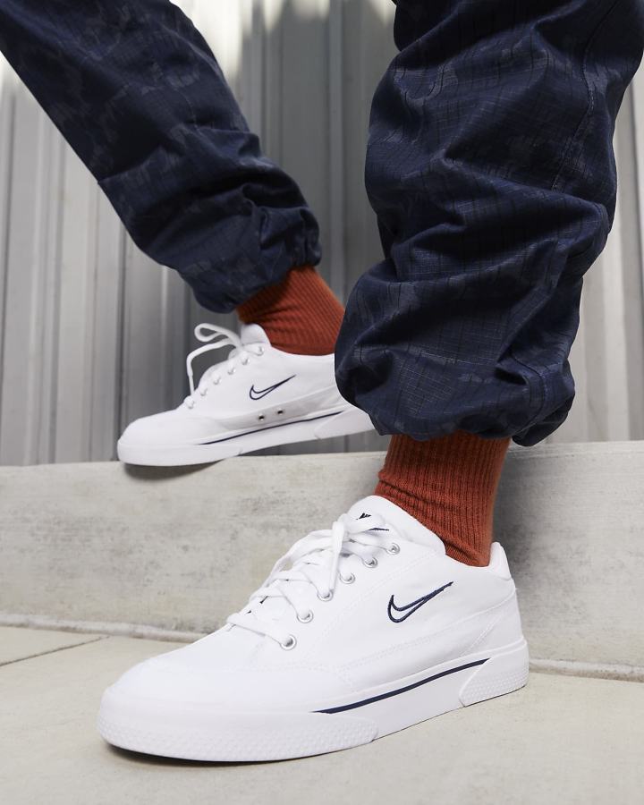 Zapatillas Nike Retro GTS Hombre Blancas Gris Azul Marino | QMHFS-5208