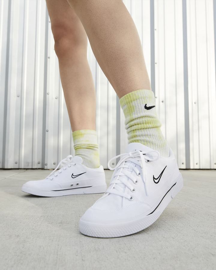Zapatillas Nike Retro GTS Mujer Blancas Negras | NELKF-3245