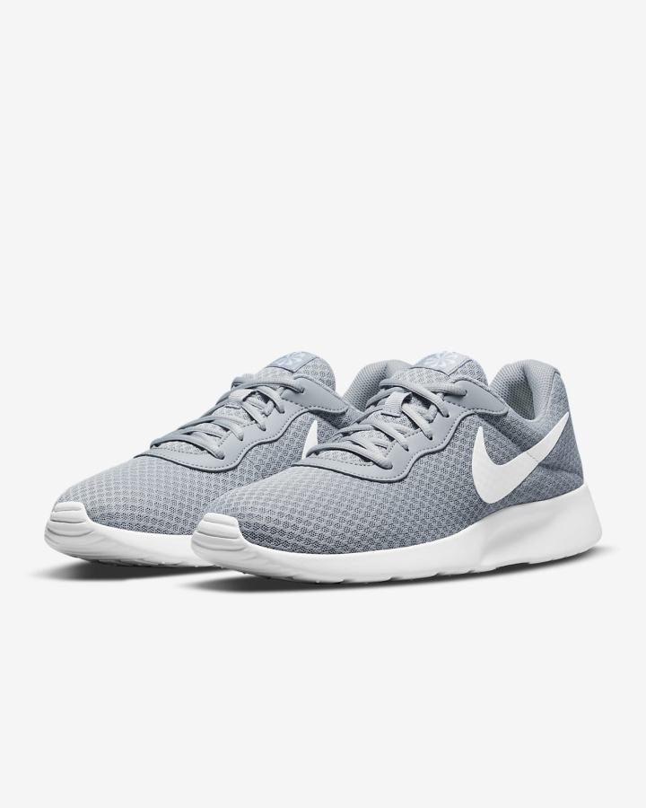 Zapatillas Nike Tanjun Hombre Gris Negras Blancas | PZGQM-5368