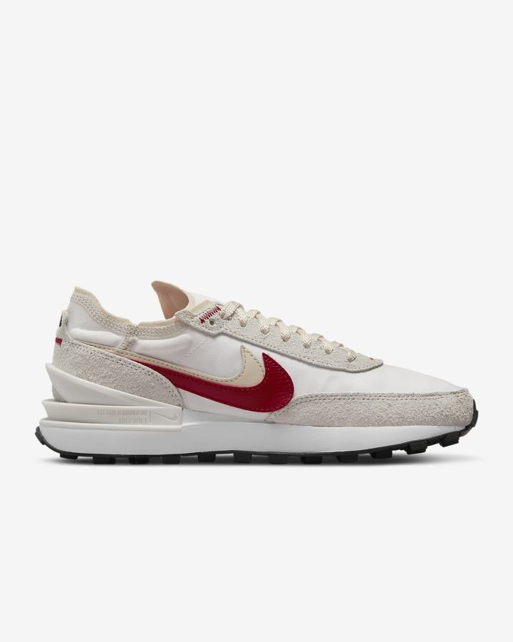 Zapatillas Nike Waffle 1 SE Mujer Blancas Negras Rojas | HWIKV-5380