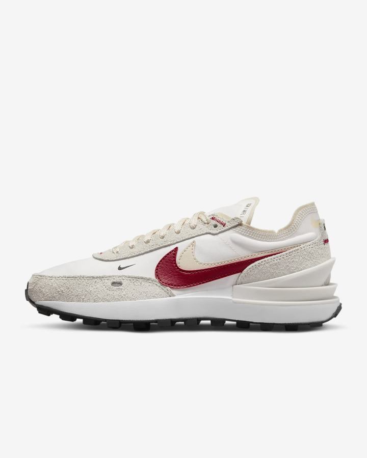 Zapatillas Nike Waffle 1 SE Mujer Blancas Negras Rojas | HWIKV-5380