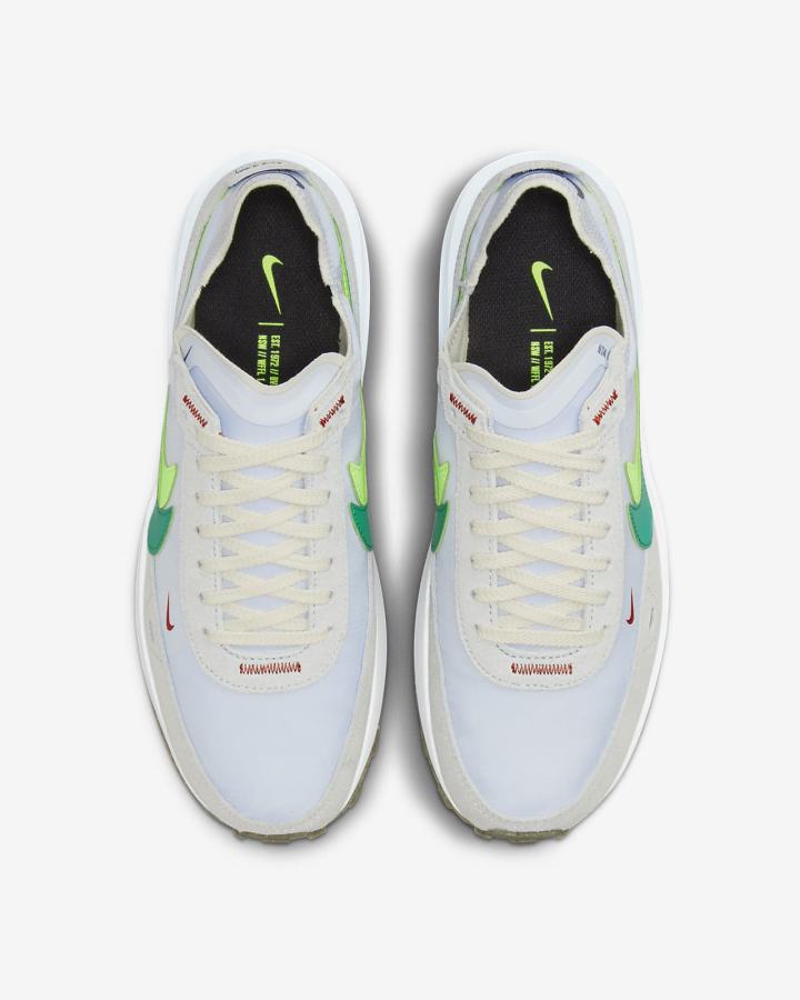 Zapatillas Nike Waffle 1 SE Mujer Gris Verde Naranjas Verde | BUYFX-8057