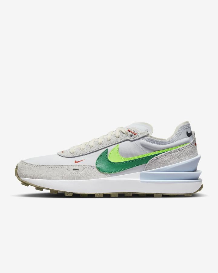 Zapatillas Nike Waffle 1 SE Mujer Gris Verde Naranjas Verde | BUYFX-8057
