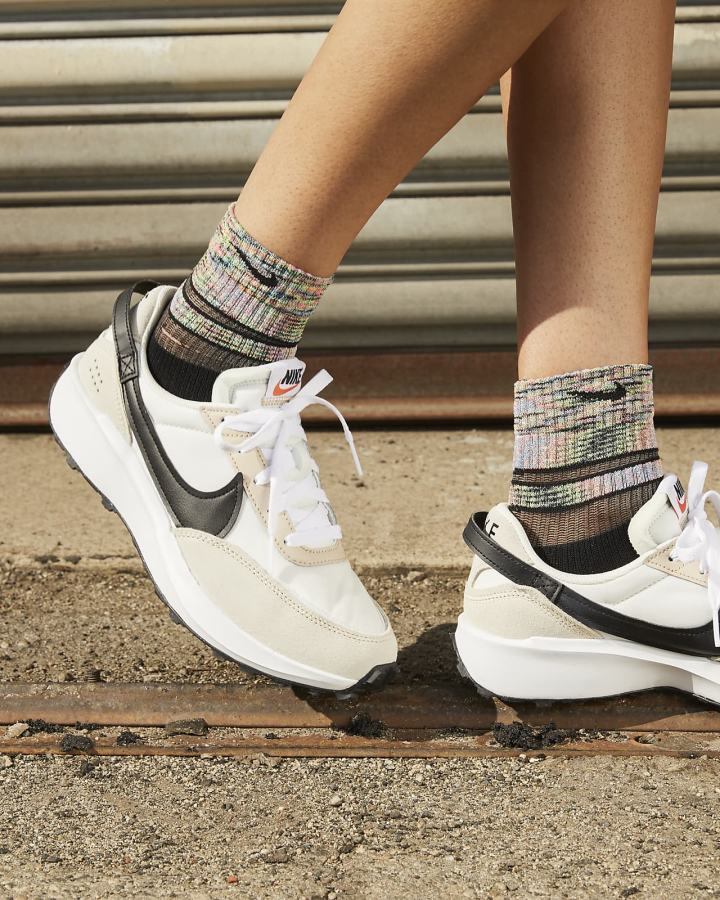 Zapatillas Nike Waffle Debut Mujer Blancas Negras | MXDVU-9345