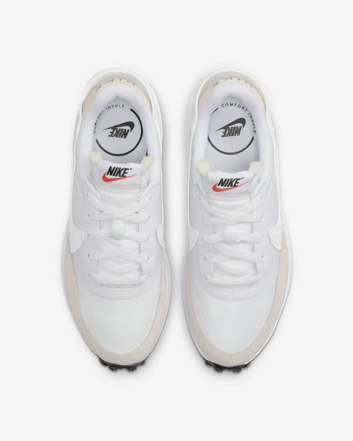 Zapatillas Nike Waffle Debut Mujer Blancas Negras Naranjas Blancas | QGENS-2137