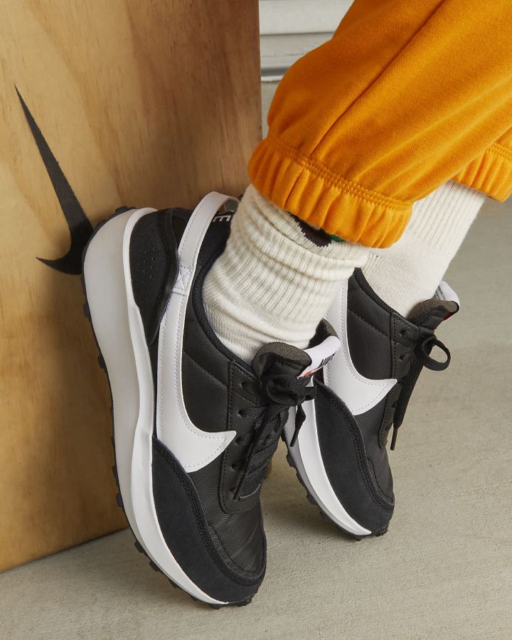 Zapatillas Nike Waffle Debut Mujer Negras Naranjas Blancas | GDSIB-4163