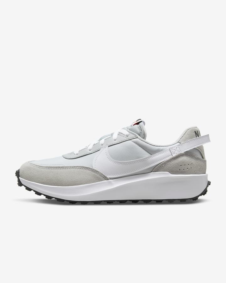 Zapatillas Nike Waffle Debut Swoosh Hombre Gris Gris Claro Blancas | FWJKV-7429