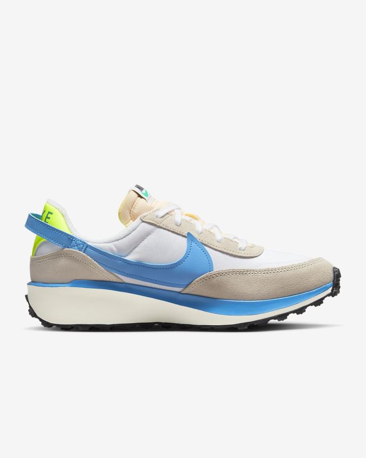 Zapatillas Nike Waffle Debut Swoosh Hombre Blancas Marrones Claro Azules | JAOQZ-7946
