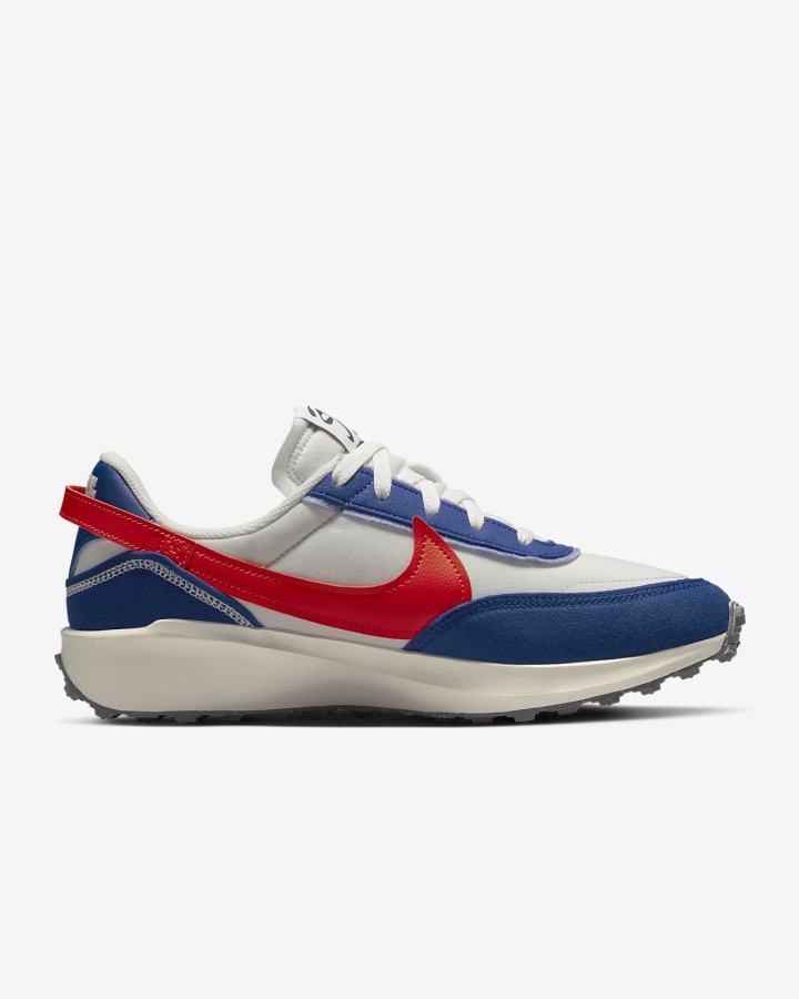 Zapatillas Nike Waffle Debut Swoosh Hombre Azul Real Gris Rojas | XNFLM-5948