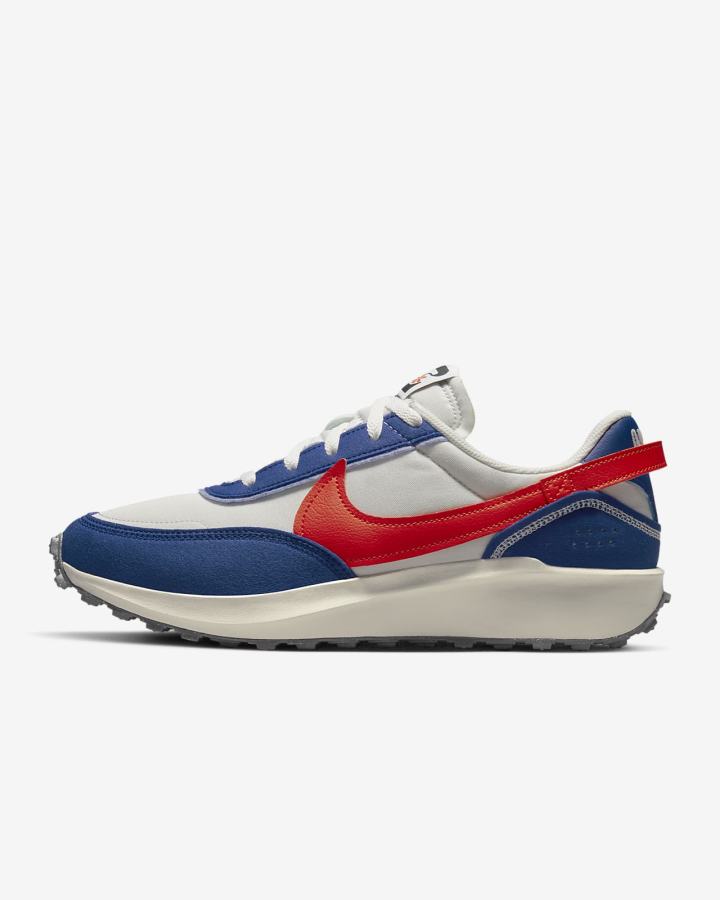 Zapatillas Nike Waffle Debut Swoosh Hombre Azul Real Gris Rojas | XNFLM-5948