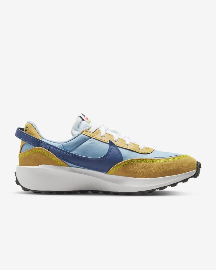 Zapatillas Nike Waffle Debut Swoosh Hombre Azules Doradas Verde Azul Marino | ZPXCO-4357