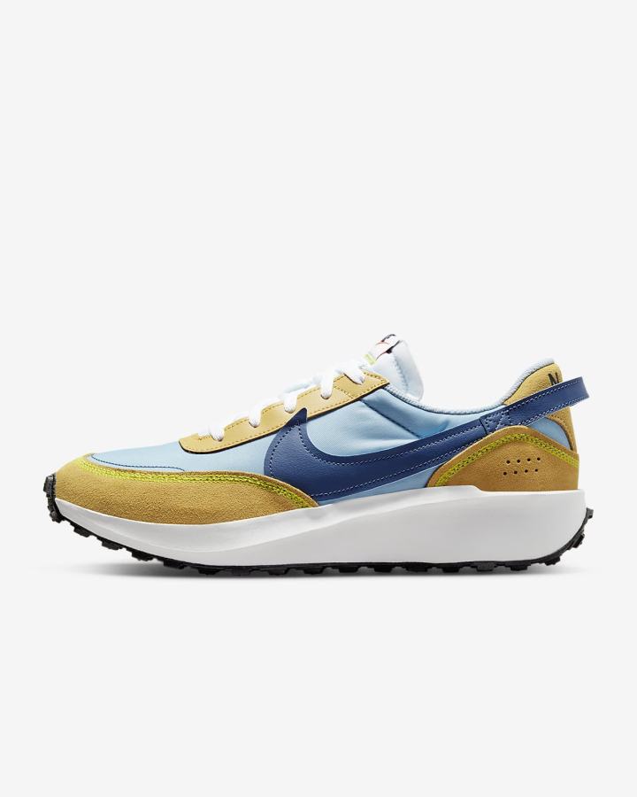 Zapatillas Nike Waffle Debut Swoosh Hombre Azules Doradas Verde Azul Marino | ZPXCO-4357