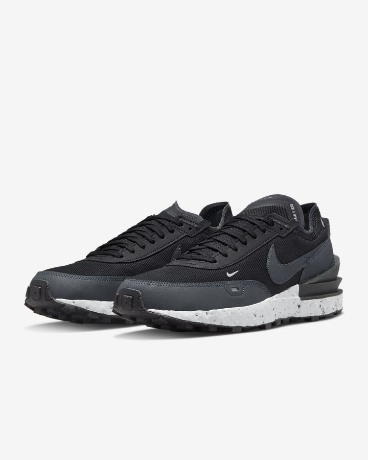 Zapatillas Nike Waffle One Crater Hombre Negras Gris Gris Oscuro | SXTIF-0531