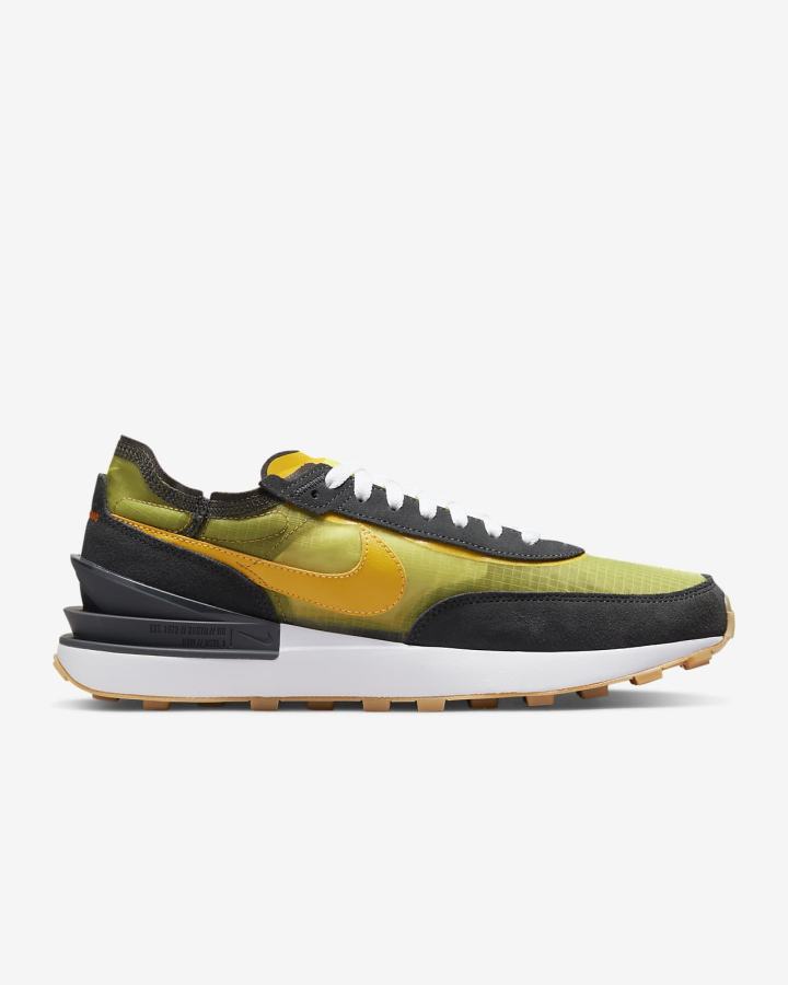 Zapatillas Nike Waffle One Hombre Amarillo Gris Oscuro Blancas | FJMPS-8407