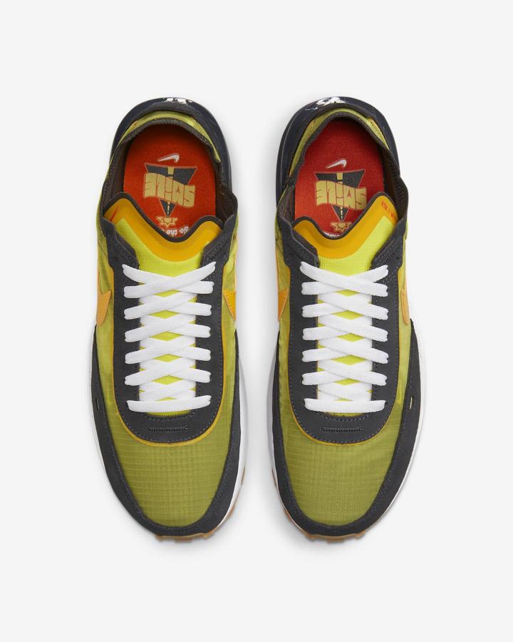 Zapatillas Nike Waffle One Hombre Amarillo Gris Oscuro Blancas | FJMPS-8407
