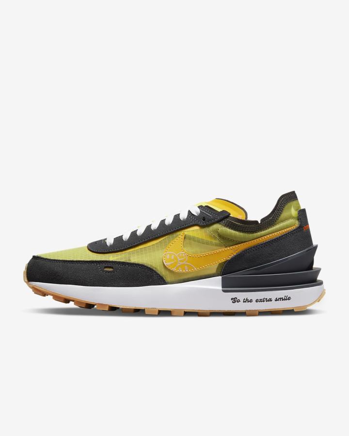 Zapatillas Nike Waffle One Hombre Amarillo Gris Oscuro Blancas | FJMPS-8407