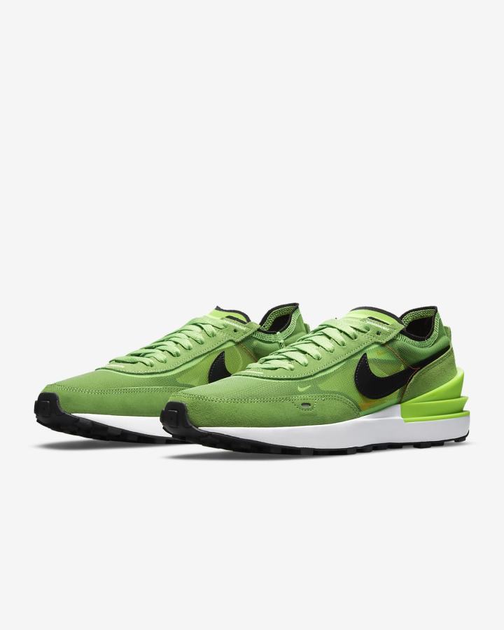 Zapatillas Nike Waffle One Hombre Verde Rojas Negras | MAHTJ-3294