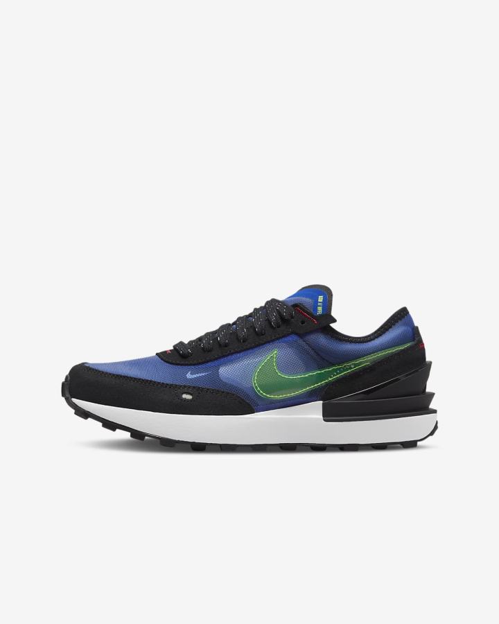 Zapatillas Nike Waffle One Kids Niña Azules Negras | AKWSU-4613