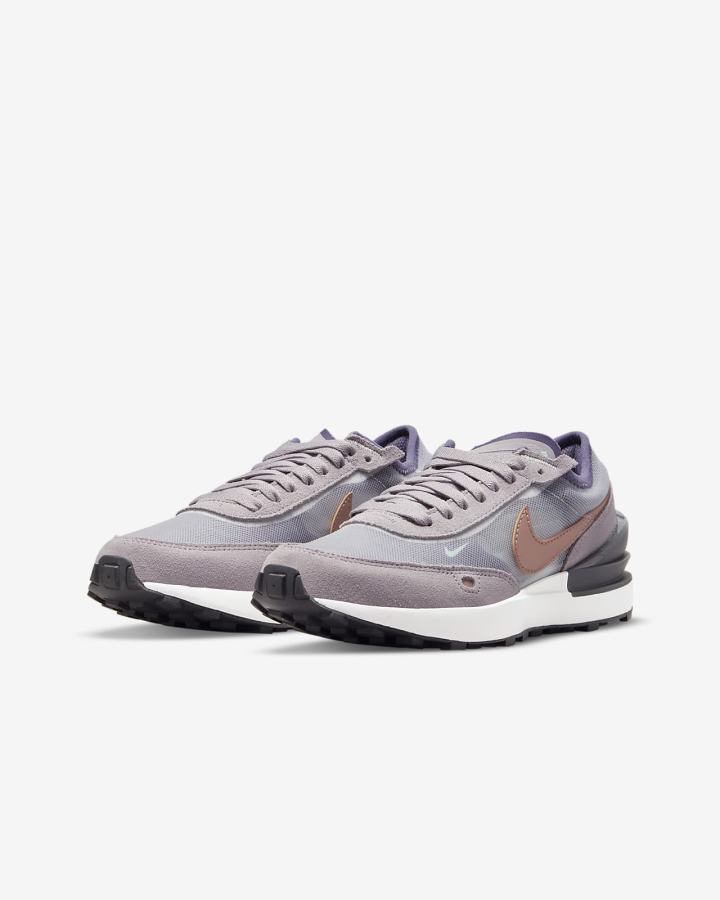 Zapatillas Nike Waffle One Kids Niña Blancas Gris Metal Rojas Marrones | YRQVB-0591