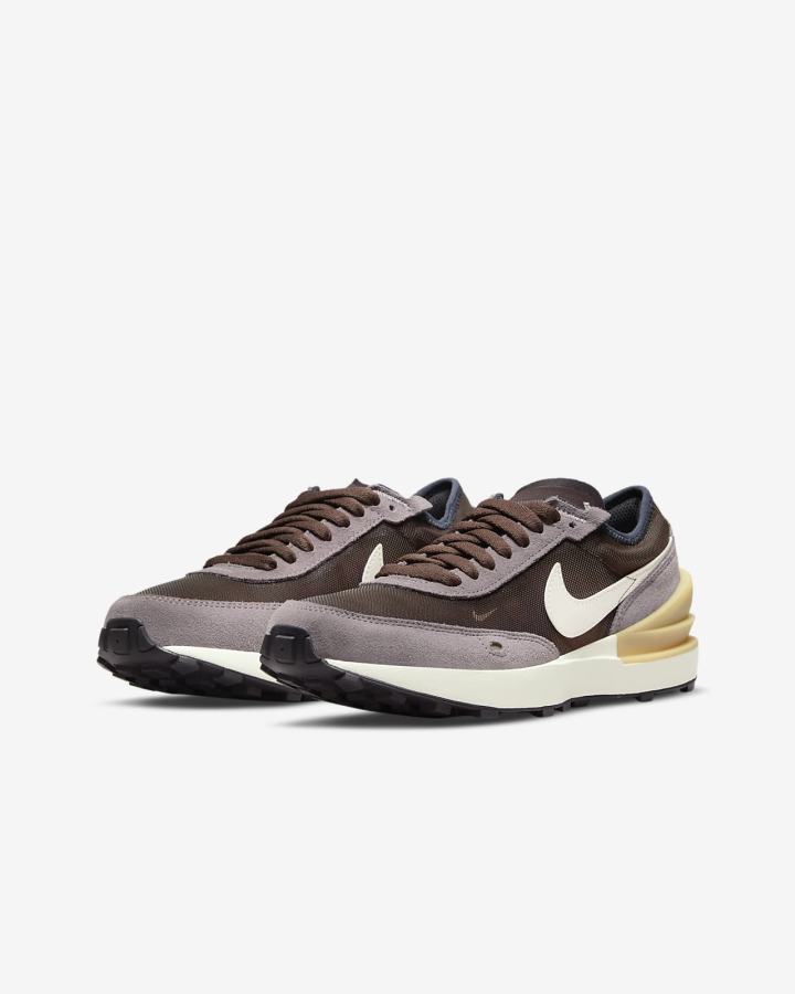 Zapatillas Nike Waffle One Kids Niño Chocolate Claro Moradas Beige | DMFSE-8651