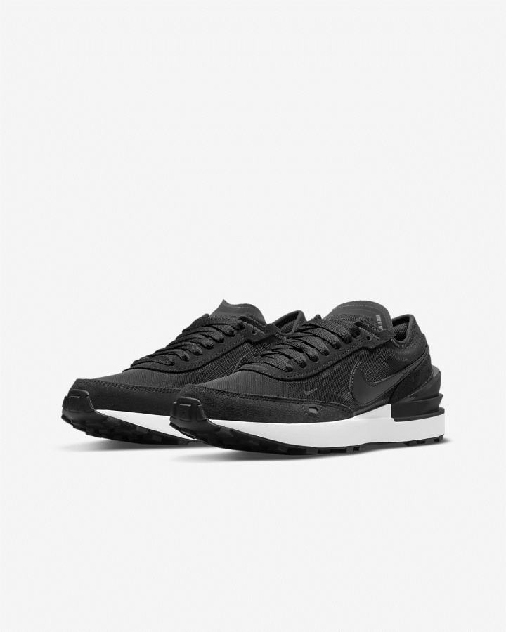 Zapatillas Nike Waffle One Kids Niño Negras Blancas Naranjas Negras | OYUPE-4058