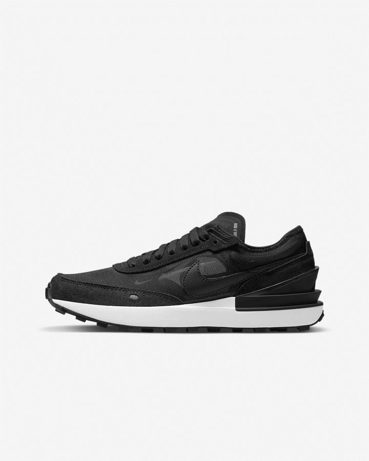 Zapatillas Nike Waffle One Kids Niño Negras Blancas Naranjas Negras | OYUPE-4058