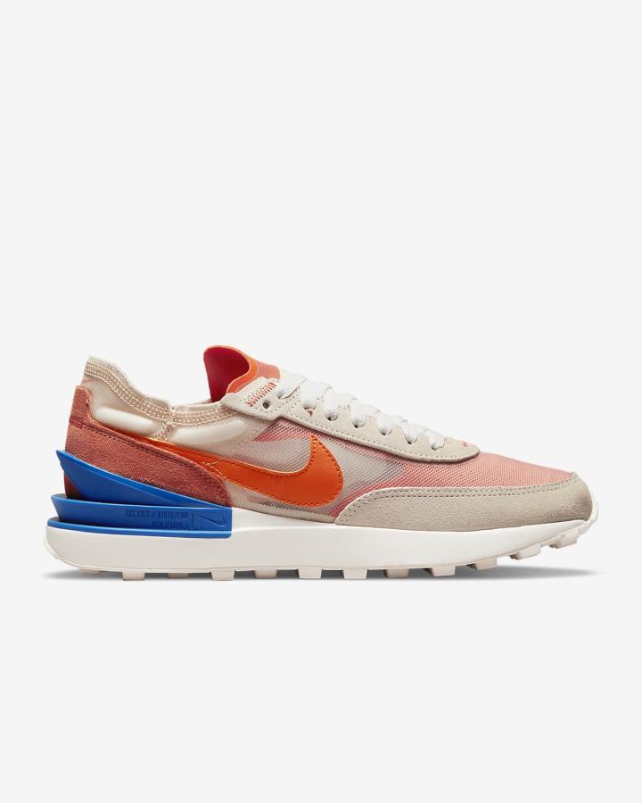 Zapatillas Nike Waffle One Mujer Blancas Azul Real Naranjas | GFEWY-0415