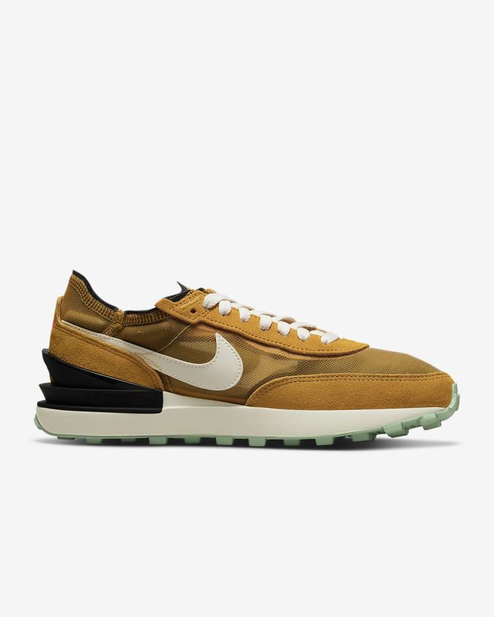 Zapatillas Nike Waffle One Mujer Doradas Negras Verde | XLSNR-4593