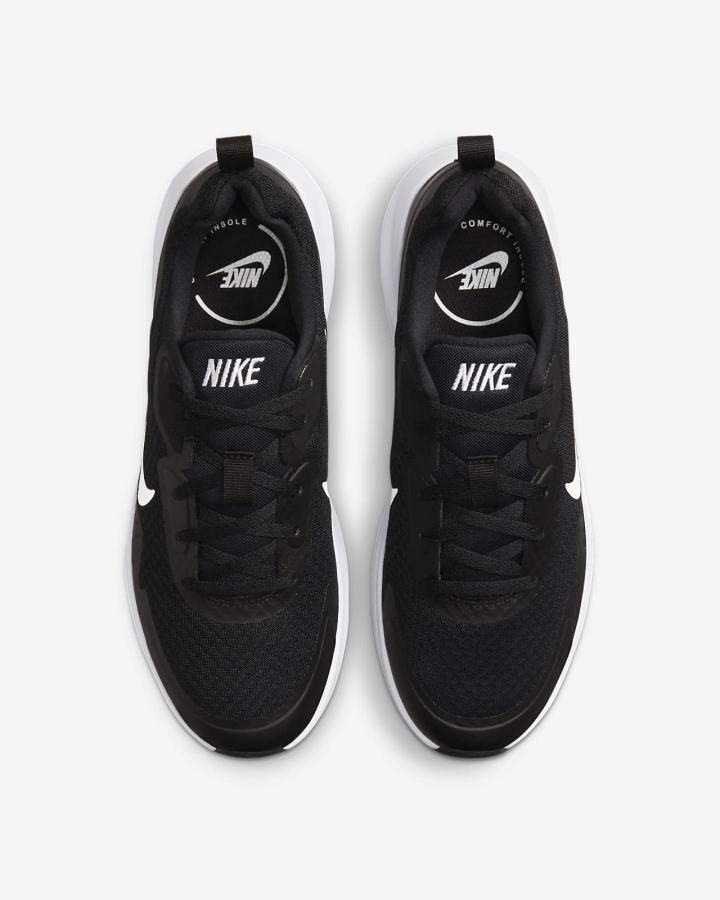 Zapatillas Nike Wearallday Mujer Negras Blancas | RQUHM-2695