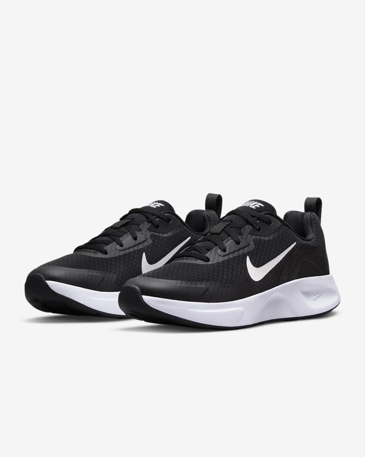 Zapatillas Nike Wearallday Mujer Negras Blancas | RQUHM-2695