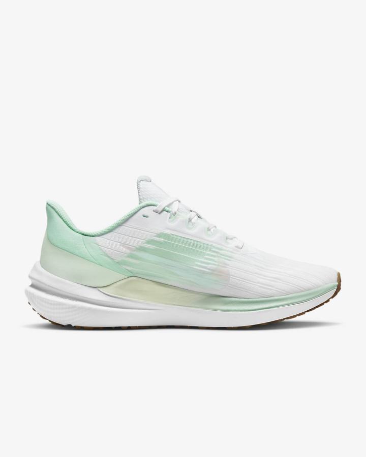 Zapatillas Running Nike Air Winflo 9 Premium Road Mujer Blancas Verde Verde Menta | MCHSJ-9670