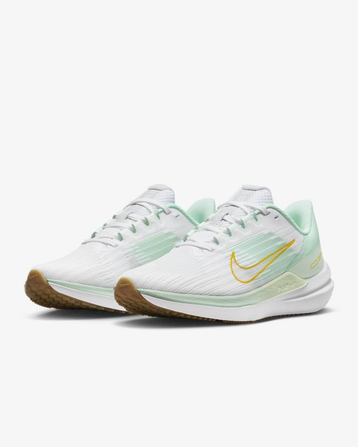 Zapatillas Running Nike Air Winflo 9 Premium Road Mujer Blancas Verde Verde Menta | MCHSJ-9670