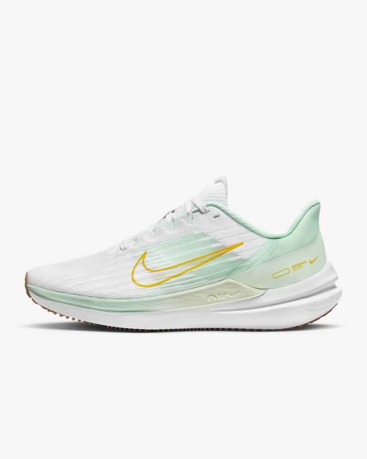Zapatillas Running Nike Air Winflo 9 Premium Road Mujer Blancas Verde Verde Menta | MCHSJ-9670