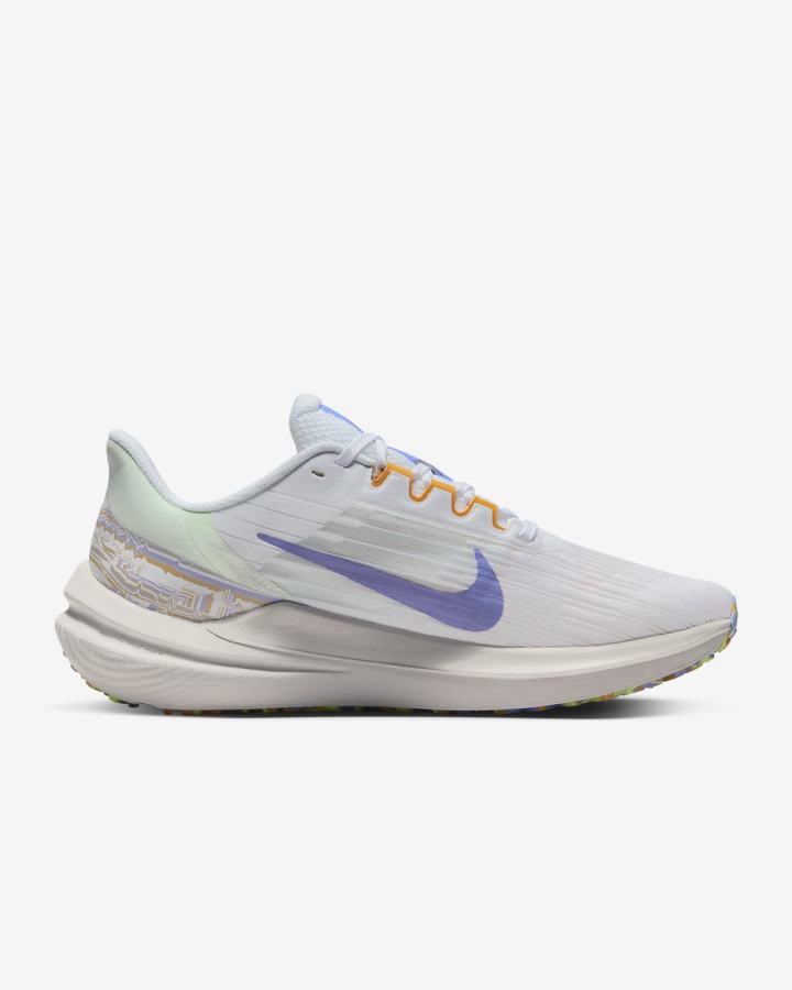 Zapatillas Running Nike Air Winflo 9 Premium Road Mujer Blancas Verde Doradas | QHMKD-7806