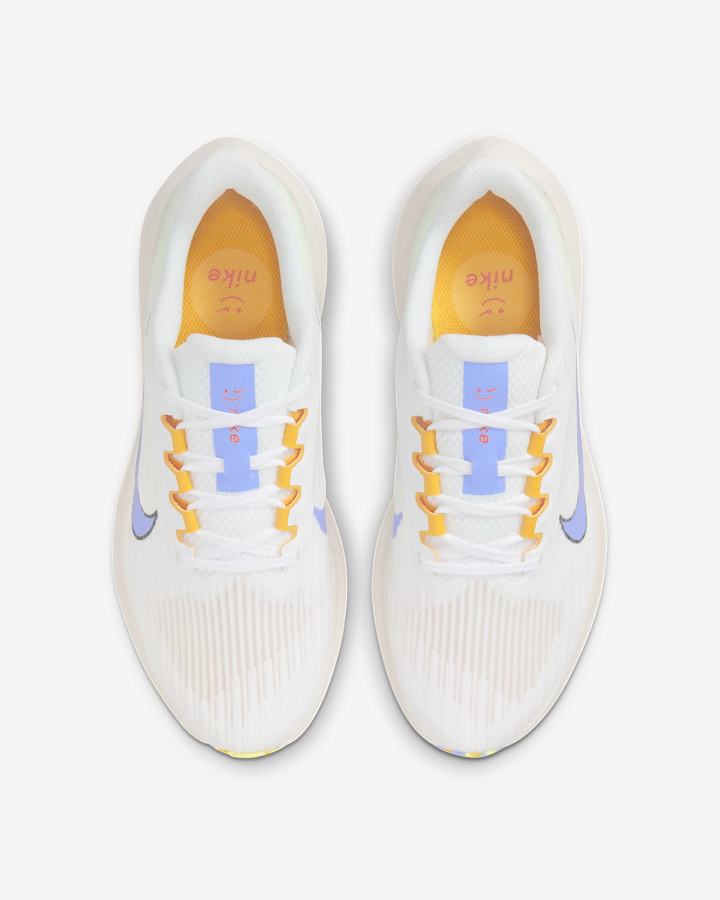 Zapatillas Running Nike Air Winflo 9 Premium Road Mujer Blancas Verde Doradas | QHMKD-7806