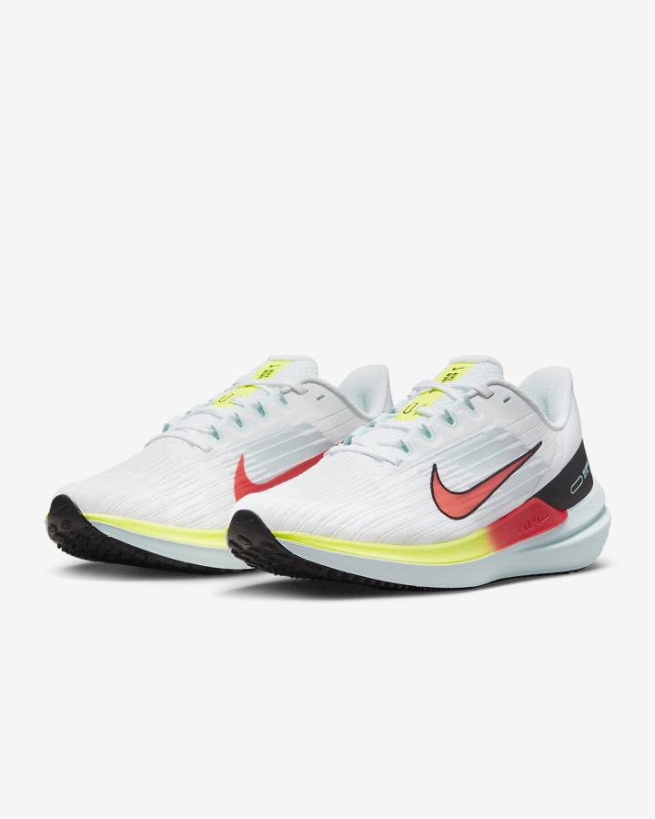 Zapatillas Running Nike Air Winflo 9 Premium Road Mujer Blancas Negras Rojas Claro | QXLNB-8573