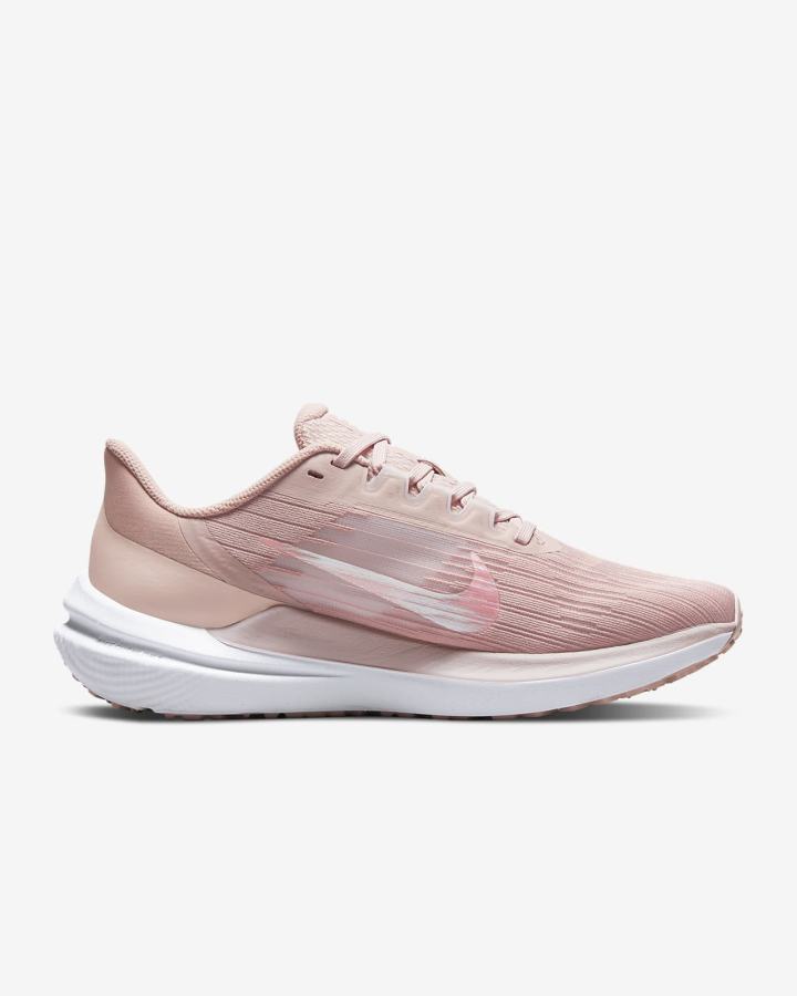 Zapatillas Running Nike Air Winflo 9 Premium Road Mujer Rosas Rosas Blancas | WDMYQ-3468