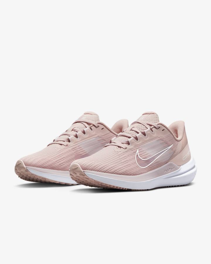 Zapatillas Running Nike Air Winflo 9 Premium Road Mujer Rosas Rosas Blancas | WDMYQ-3468
