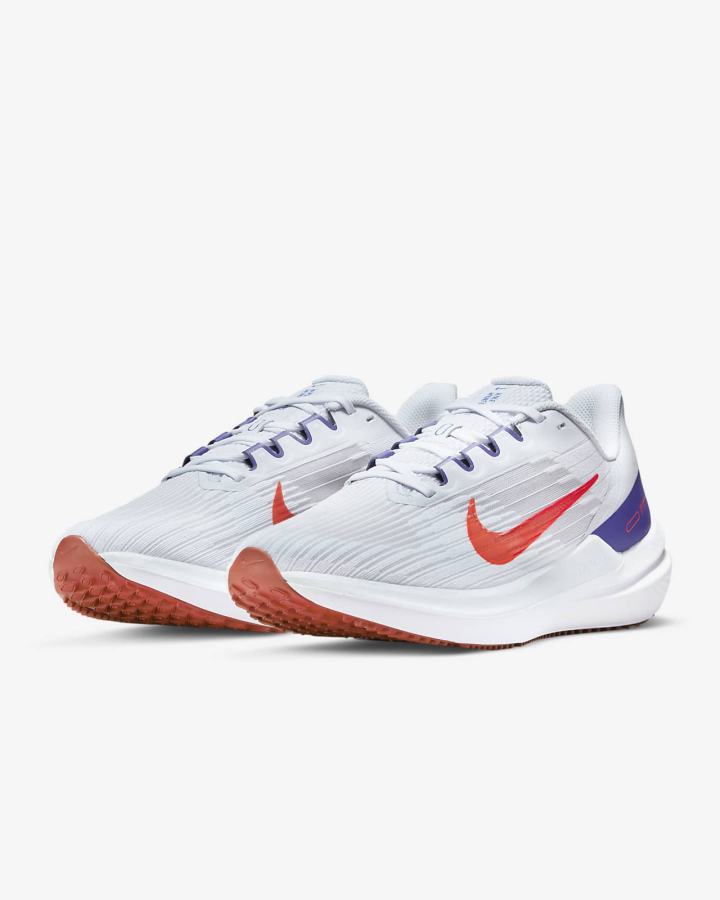 Zapatillas Running Nike Air Winflo 9 Road Hombre Gris Rojas Claro | ACKHN-8547