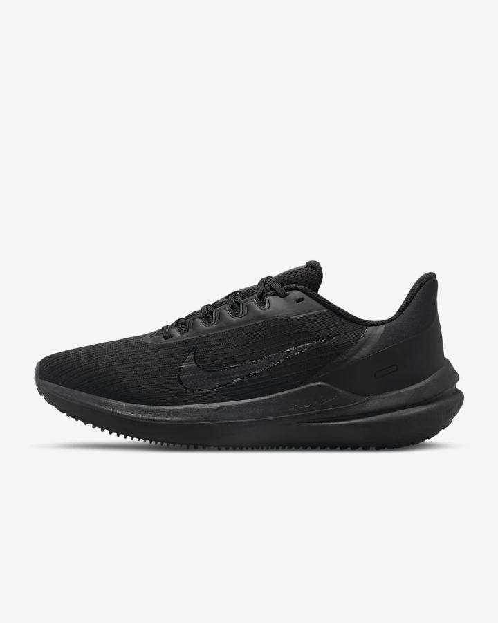 Zapatillas Running Nike Air Winflo 9 Road Hombre Negras Gris Oscuro | DQGRL-9021