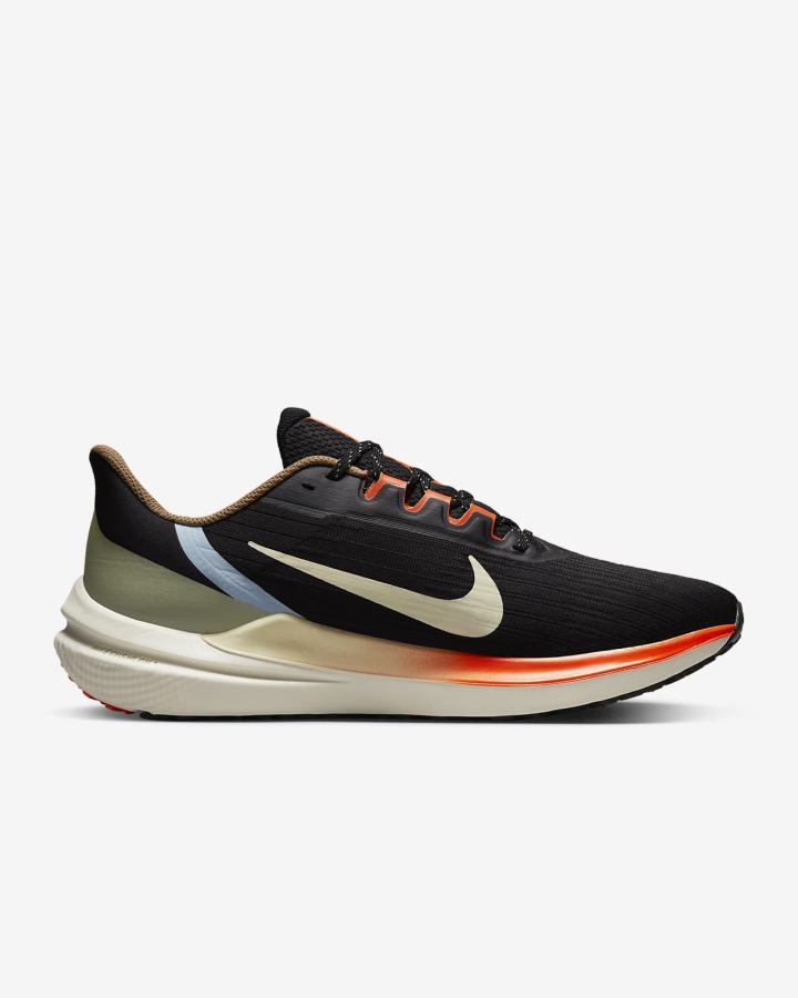 Zapatillas Running Nike Air Winflo 9 Road Hombre Negras Naranjas | HKISB-4567