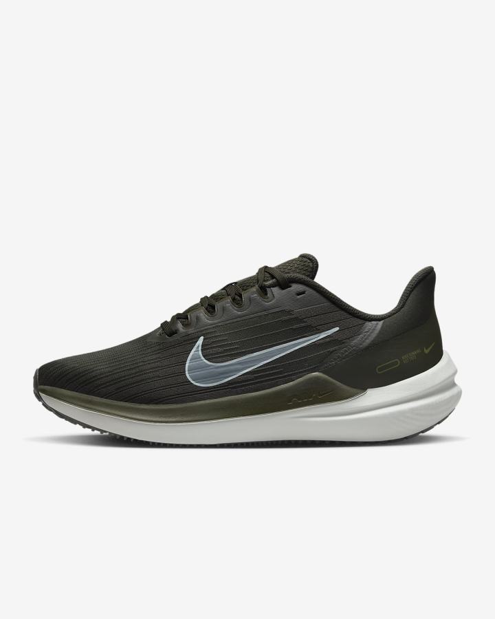 Zapatillas Running Nike Air Winflo 9 Road Hombre Kaki Azules | OCRIB-8706