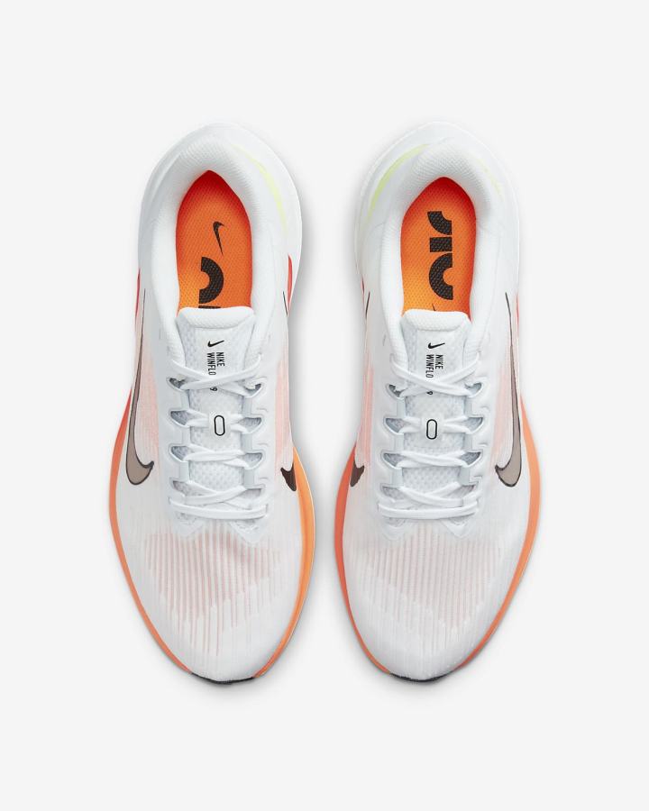 Zapatillas Running Nike Air Winflo 9 Road Hombre Blancas Naranjas Rojas Claro Negras | OMAZB-1805
