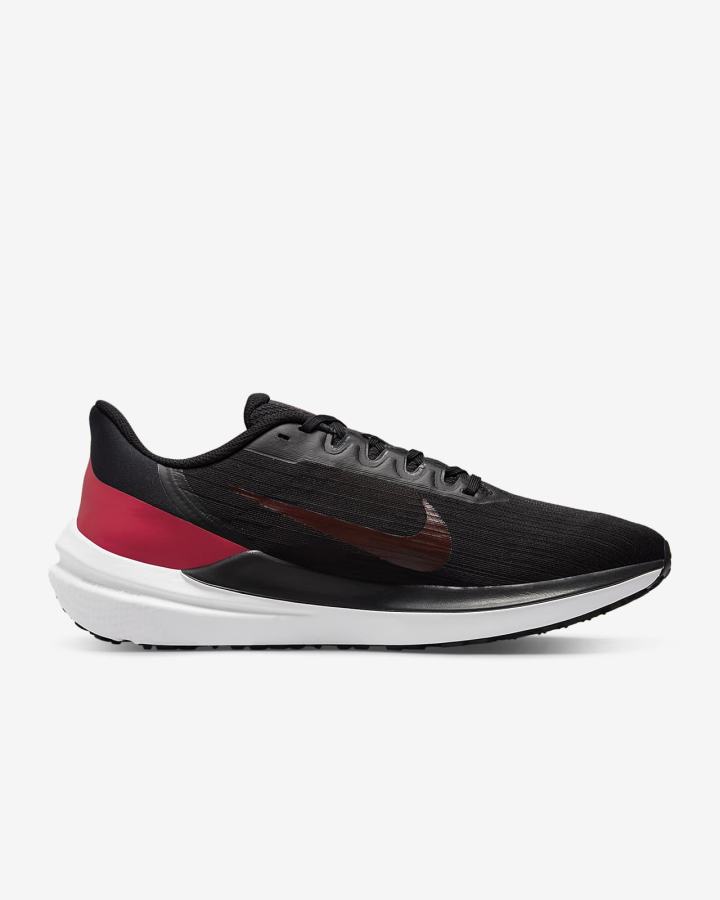 Zapatillas Running Nike Air Winflo 9 Road Hombre Negras Gris Oscuro Rojas | OQRKV-4058