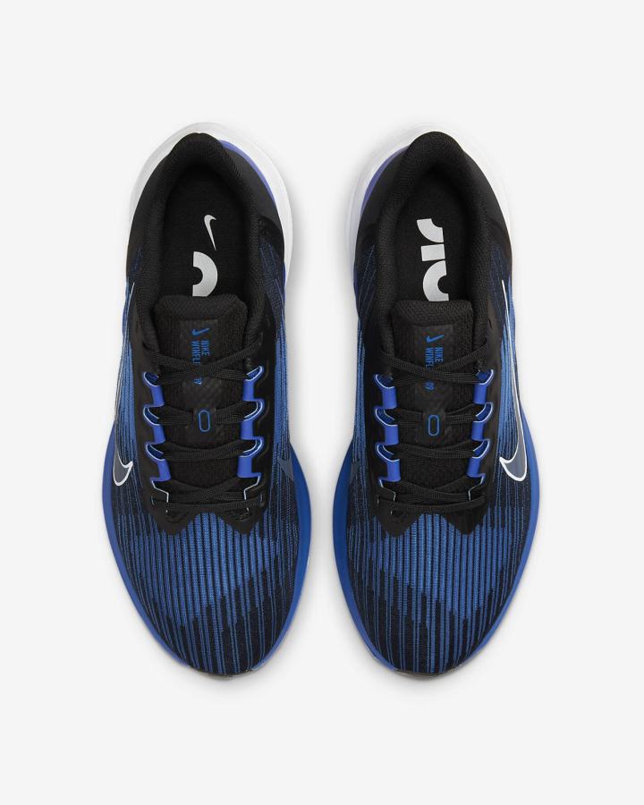 Zapatillas Running Nike Air Winflo 9 Road Hombre Negras Azul Real Azules Blancas | UOYVE-6720