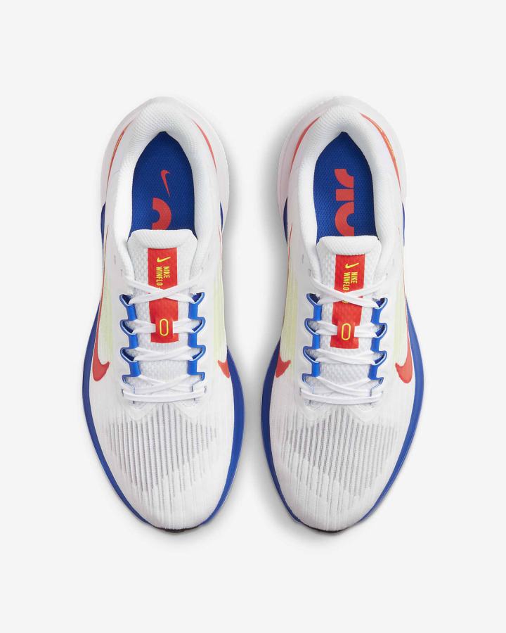 Zapatillas Running Nike Air Winflo 9 Road Hombre Blancas Azules Rojas Claro | XRVUD-1274