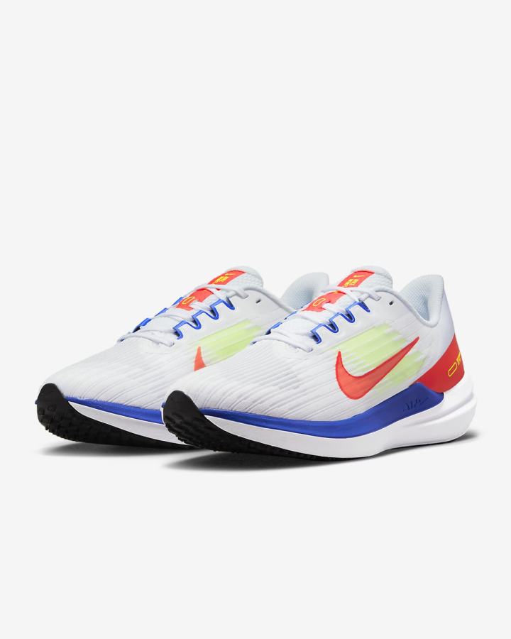 Zapatillas Running Nike Air Winflo 9 Road Hombre Blancas Azules Rojas Claro | XRVUD-1274