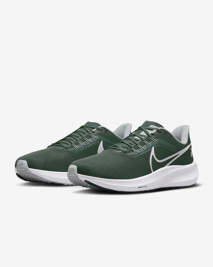 Zapatillas Running Nike Air Zoom Pegasus 39 (Clemson) Road Hombre Verde Azules Gris Blancas | ELSYZ-5741